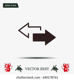 2 side arrow premium illustration icon on dark background and with text elements