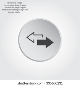2 side arrows premium illustration icon, isolated