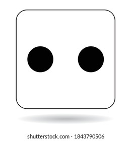2 side dice on a white background