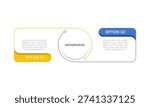 2 Simple horizontal timeline options for business development and comparison. Vector illustration.