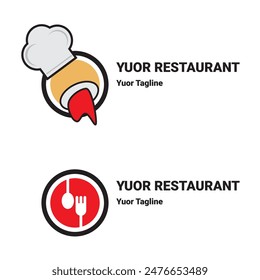 2 LOGOTIPOS DE RESTAURANTE SIMPLES Y MODERNOS, BUENO PARA EL LOGOTIPO DE SU RESTAURANTE