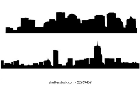 2 skylines of boston