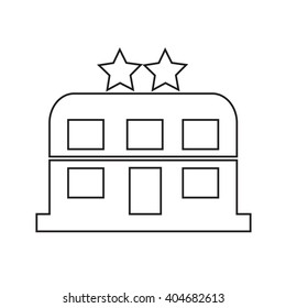 2 Star Hotel icon Illustration design