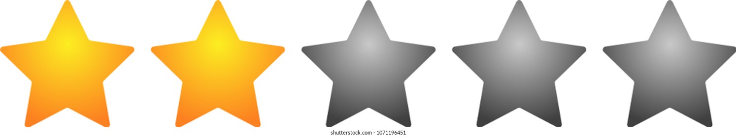 2 Star Rating Bar Stock Vector (Royalty Free) 1071196451 | Shutterstock