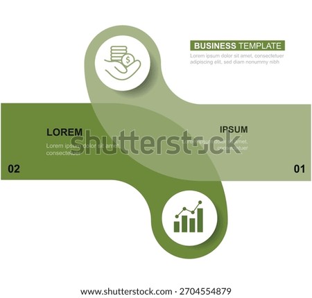 2 step banner infographic vector template element