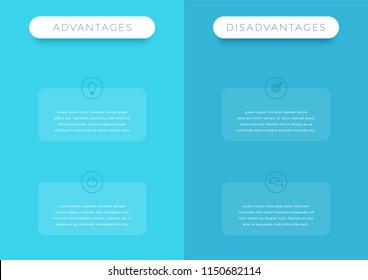 2 Step Comparison List Infographic Vertical