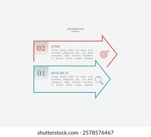 2 step infographic template option vector desain business for company and presentation 