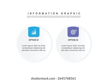 template infographique en 2 étapes avec mise en page de conception de papier pour les entreprises et webdesign 