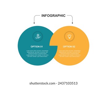 2 step infographic template vector element