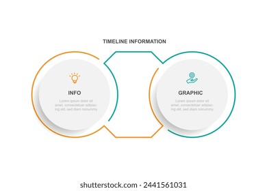 2 step infographic template vector element