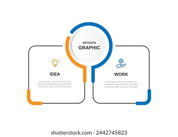 2 step infographic template vector element