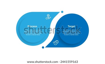 2 step infographic vector element