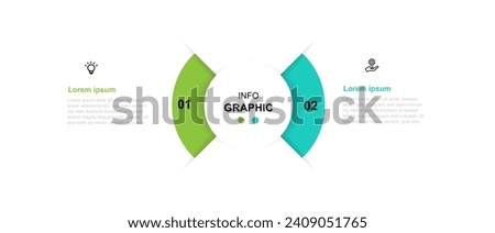 2 step line process infographic template vector element with icons suitable for web presentation and business information  [[stock_photo]] © 