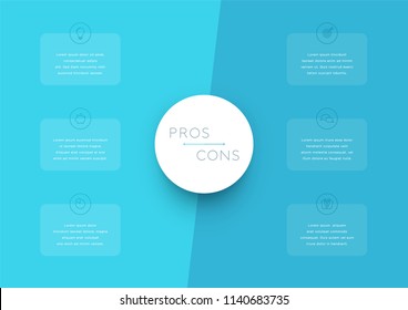 2 Step Pros and Cons List Infographic Template