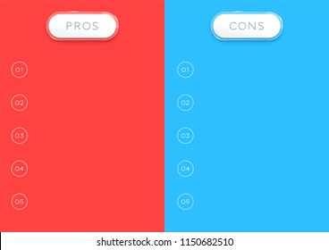 2 Step Pros and Cons List Infographic Vertical