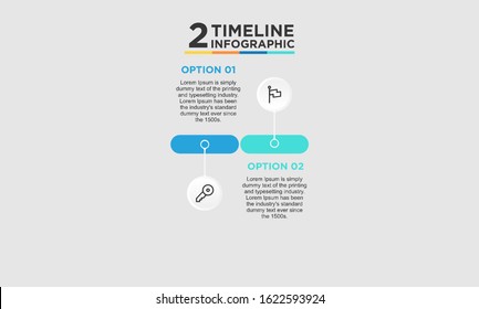 2 Step Timeline Infographic Element Business Stock Vector (Royalty Free ...