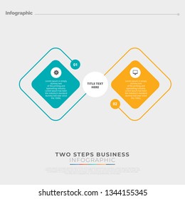 2 steps info graphic Template Design