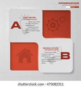 2 steps Infographic report template layout. Vector illustration EPS 10.