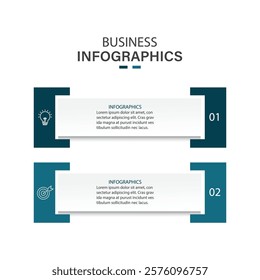 2 Steps Infographics Design Template