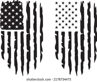 2 Styles Distressed American Flag Stock Vector (Royalty Free ...