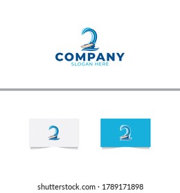 2 Surfing Logo Design Template