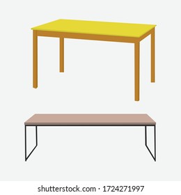 2 table different color design.vector illustration art 