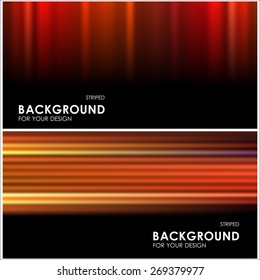 2 template abstract orange striped background for design