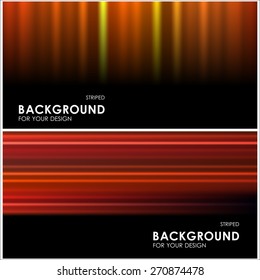 2 template abstract orange striped background for design