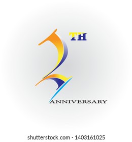 2 th anniversary logo design vector