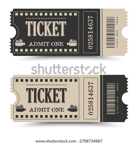 2 Ticket Retro with Camera Logo (Paper)