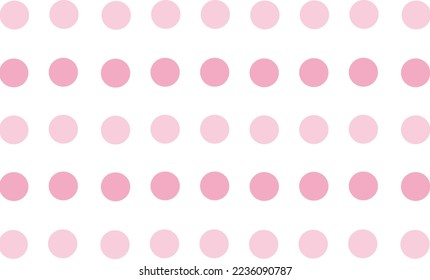 2 tonos de punto rosado sobre el diseño de imagen vectorial de fondo blanco 