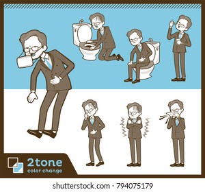 2 tone type Double suit old men_set 09
