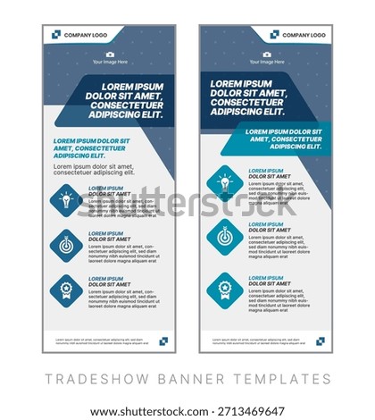 2 Tradeshow Banner Stand Templates Customizable and Scalable