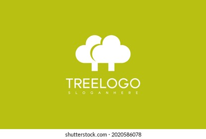 2 Tree logo icon design template vector elements for your company brand. green color