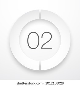 2 two parameter flat design concept components. Modern infographics vector illustration banner, business diagram brochure.