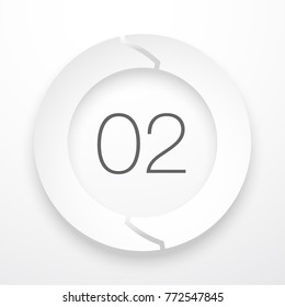 2 two parameter flat design concept components. Modern infographics vector illustration banner, business diagram brochure.