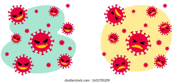 2 type of illustrations of Coronavirus