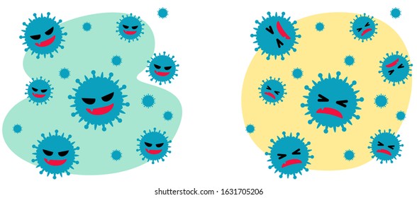 2 type of illustrations of influenza