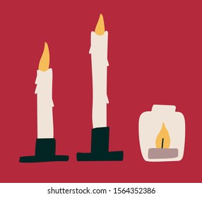 2 types of Cute Christmas Candles Decoration 