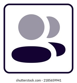 2 Users Icon (white background) two users icon