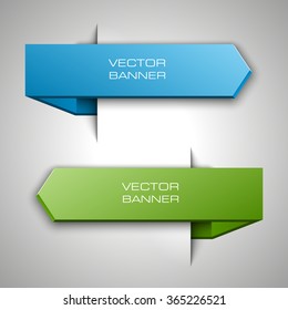 2 Vector banner with a glass surface for your business titles. Abstract background. Eps 10 vector file.