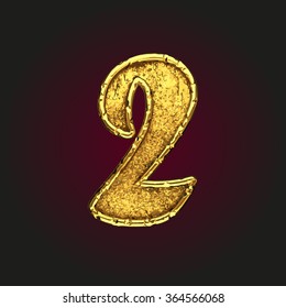 2 vector golden letter