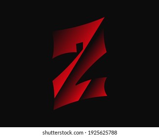 2 horror vectorial, número espantoso. El miedo loco es el tipo de letra brutal . Por crimen o crimen, horror noche oscura, mal diseño terrible y más
