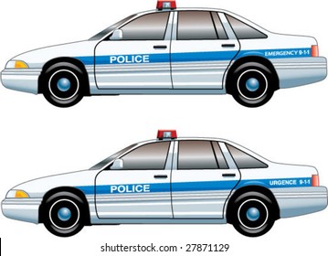 2 vector police cars