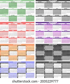 2 Versions of vector for the upcoming year - ready to edit and used as need be.