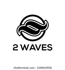 2 Waves Logo Design Inspiration