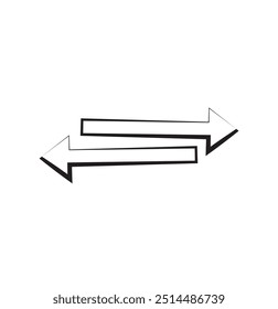 2 way arrow icon illustration
