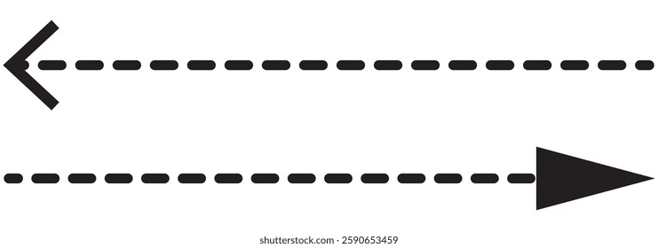  2 way Long straight dashed line double arrow . 1176