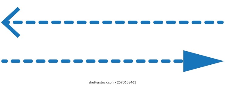  2 way Long straight dashed line double arrow . 1176