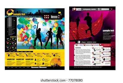 2 web sites design template vector